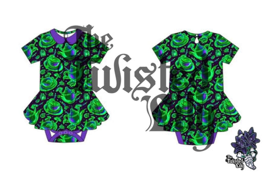 Radioactivi-tea Twirl Skirt Bodysuit-Preorder