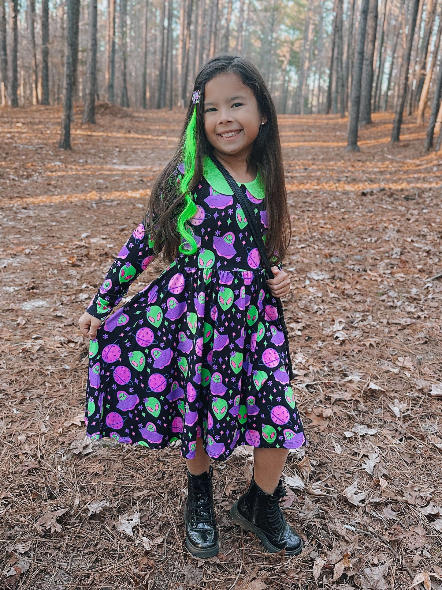 BAEliens Collared Twirl Dress