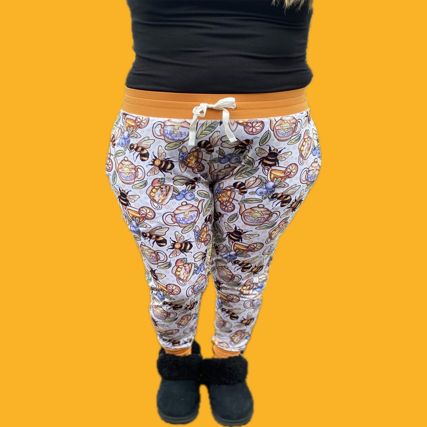 Bees & Teas Adult Joggers- Light Colorway