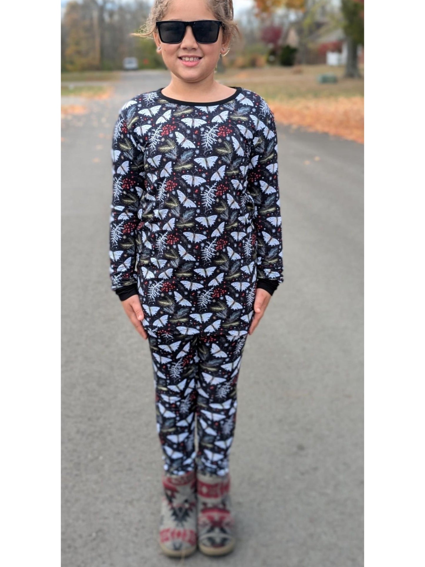 Yule Love These Moths Two-Piece Pajama Set