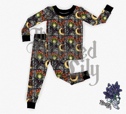 Froggy in the Window Two-Piece Pajama Set- Preorder