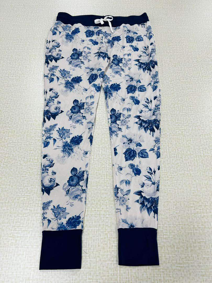 Vintage Floral Adult Cuffed Joggers