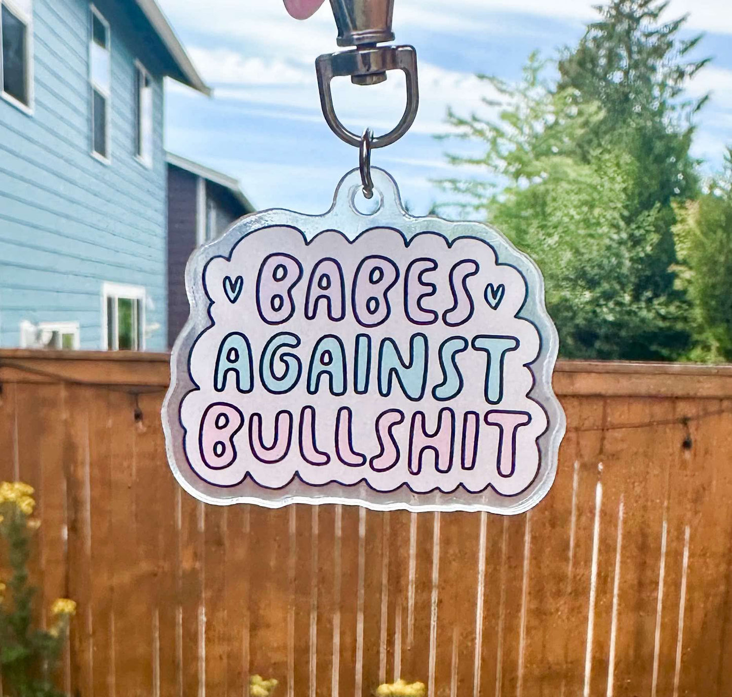 Babes Against BS Keychain