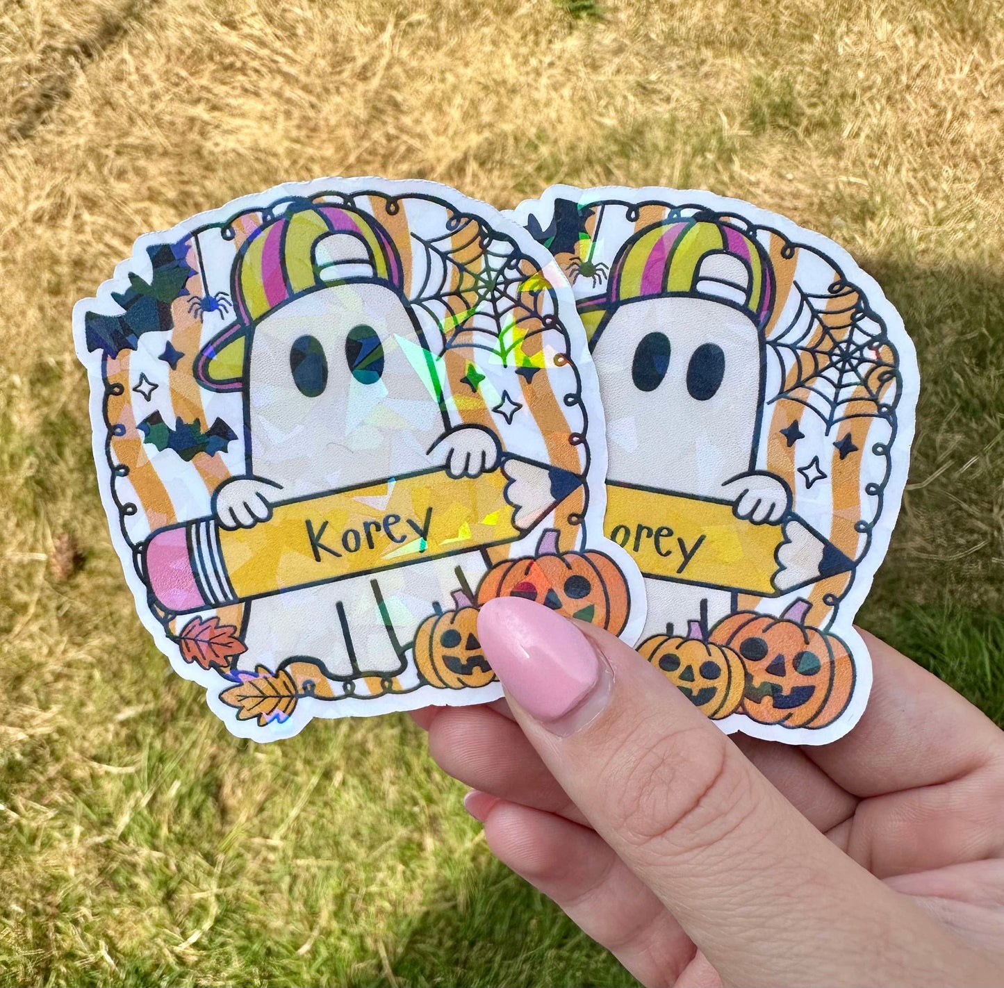 Custom Ghost with Hat Sticker