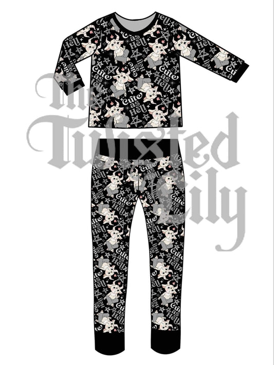 Gray Goat Two-Piece Pajama Set- Preorder