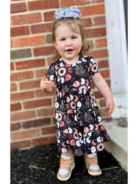 In Our Cat Phase Tiered Twirl Dress