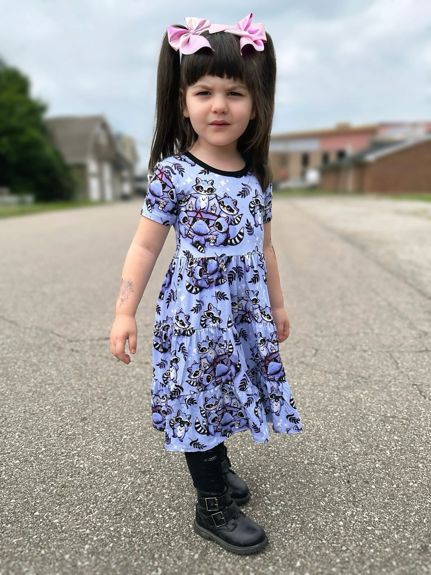 Midnight Mischief Tiered Twirl Dress