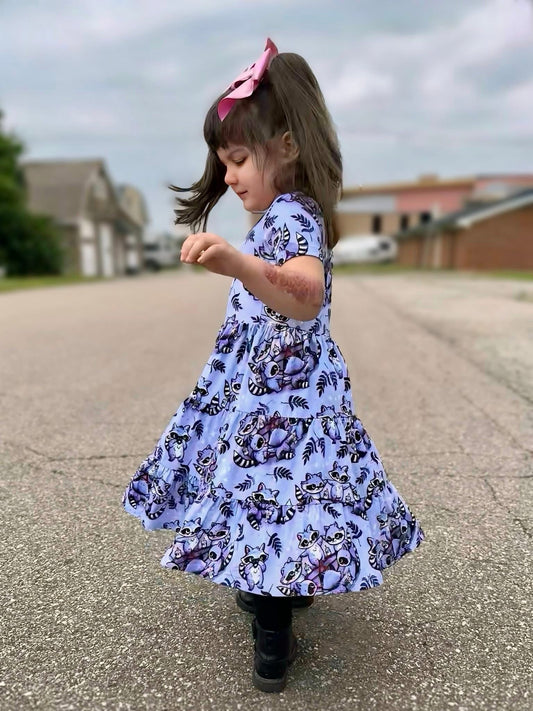 Midnight Mischief Tiered Twirl Dress